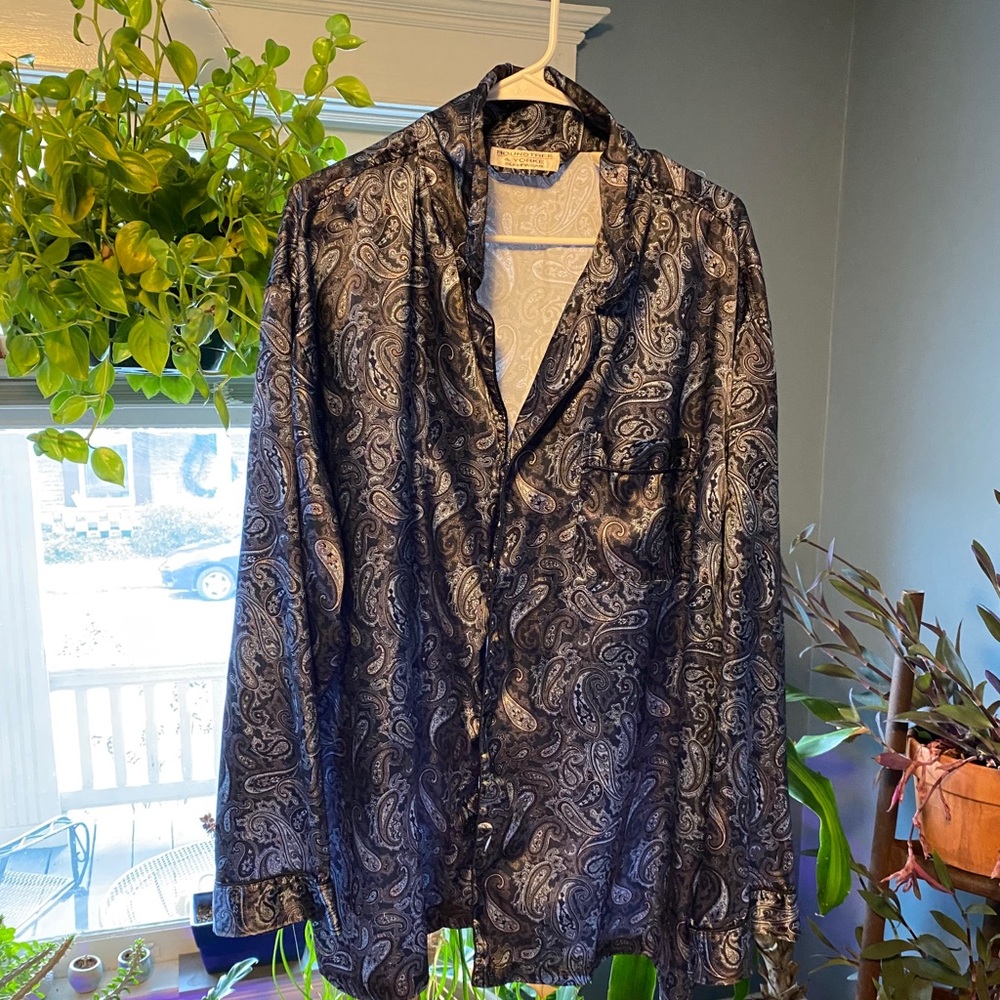 Silky robe